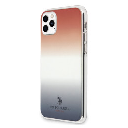 Etui US Polo Gradient Pattern Collection do iPhone 11 Pro Max, czerwono-niebieskie