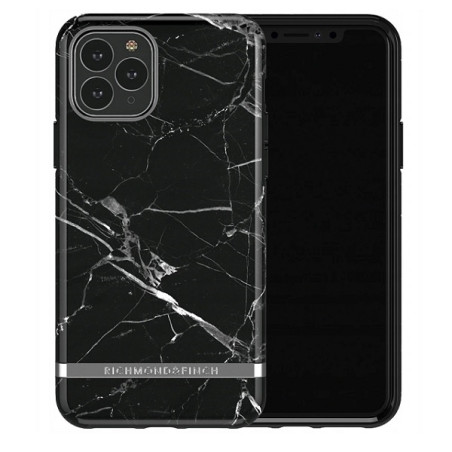 Etui Richmond&Finch BlackMarble Silver detail do iPhone 11 Pro Max
