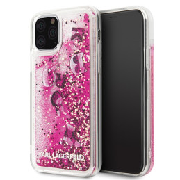 Etui Karl Lagerfeld Glitter do iPhone 11 Pro, różowo-złote