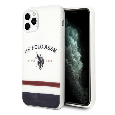 Etui US Polo Tricolor Pattern Collection do iPhone 11 Pro białe