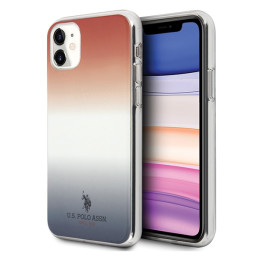 Etui US Polo Gradient Pattern Collection do iPhone 11 czerwono-niebieskie