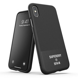 Etui SuperDry Moulded Canvas do iPhone X/Xs czarne
