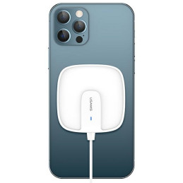 Bezprzewodowa Ładowarka indukcyjna USAMS W1 15W Extra-thin do iPhone 12 biały