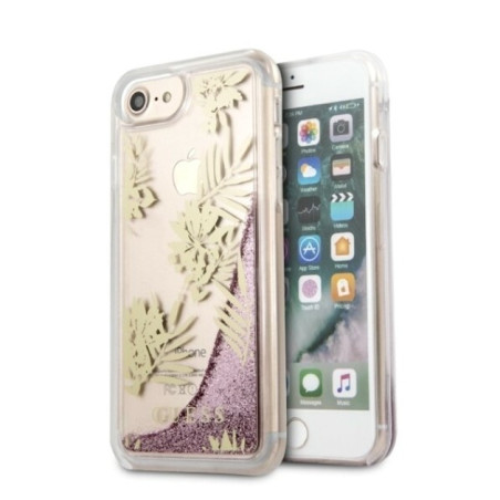 Etui Guess  Palm Springs Glitter Liquid do  iPhone 6/7/8 /SE 2020 różowe