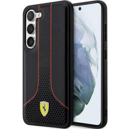 Etui Ferrari Perforated 296 P do Galaxy S23, czarne
