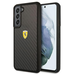 Etui Ferrari On Track Real Carbon do Galaxy S22+, czarne