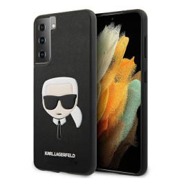 Etui Karl Lagerfeld Saffiano Ikonik Karl`s Head do Galaxy S21+, czarne