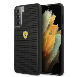 Etui Ferrari On Track Perforated do Galaxy S21, czarne