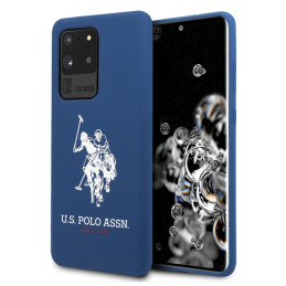 Etui US Polo Silicone Collection do Galaxy S20 Ultra, granatowe
