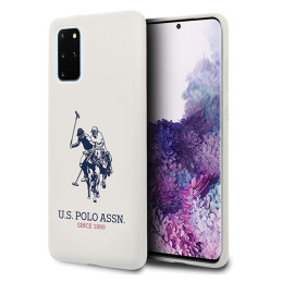 Etui US Polo Silicone Collection do Galaxy S20+, białe