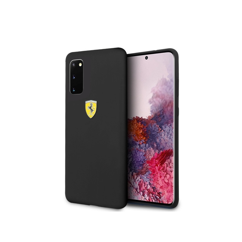 Etui Ferrari Hardcase Silicone do Galaxy S20, czarne