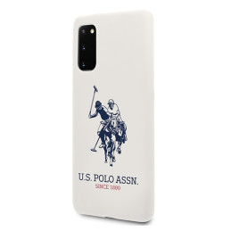 Etui US Polo Silicone Collection do Galaxy S20, białe