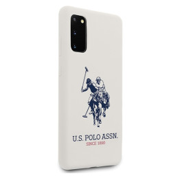 Etui US Polo Silicone Collection do Galaxy S20, białe