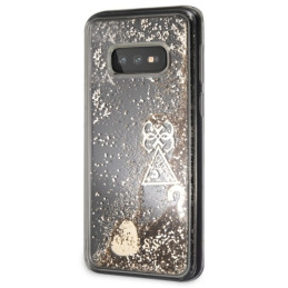Etui Guess Glitter Hearts do Galaxy S10e, złote