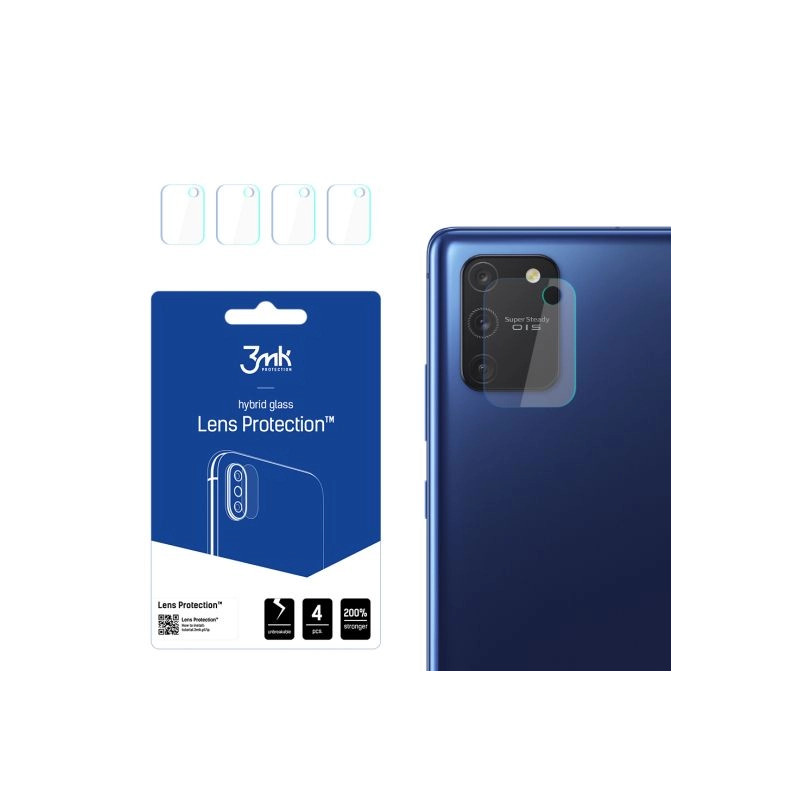 Szkło na obiektyw aparatu 3mk Lens Protection do Samsung Galaxy S10 Lite, 4szt
