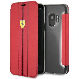 Etui Ferrari Book Urban do Galaxy S9, czerwone