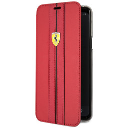 Etui Ferrari Book Urban do Galaxy S9, czerwone