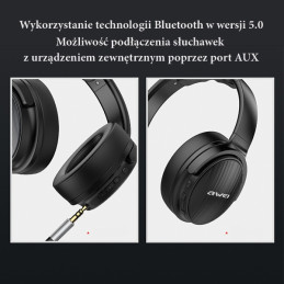 Słuchawki AWEI nauszne Bluetooth A780BL czarny