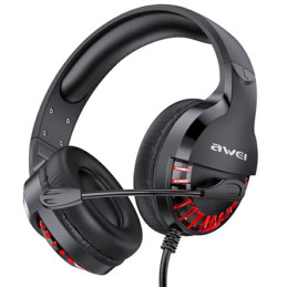 Słuchawki AWEI gaming ES-770i nauszne gamingowe z mikrofonem czarny