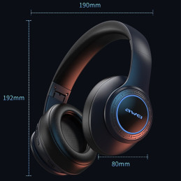 Słuchawki AWEI nauszne Bluetooth A300BL czarny