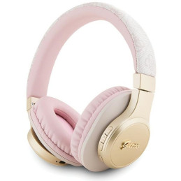 Słuchawki nauszne Guess 4G Script Bluetooth, różowe