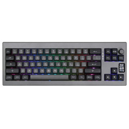 Klawiatura mechaniczna Epomaker Shadow-X Flamingo Switch czarno-srebrny/black-silver