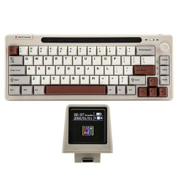 Klawiatura mechaniczna Epomaker RT65     Flamingo Switch szaro-biały/grey-white