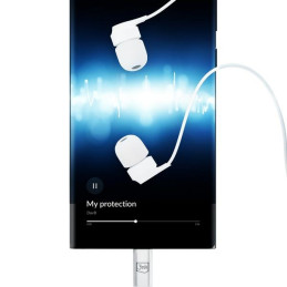 Słuchawki douszne białe 3mk Wired Earphones USB-C
