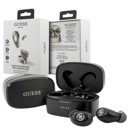 Słuchawki douszne Guess  Bluetooth 4G TWS + stacja dokująca, czarne