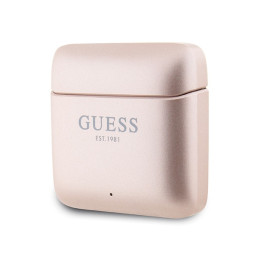 Słuchawki douszne Guess Bluetooth Printed Logo TWS + stacja dokująca, różowo złote