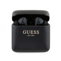 Słuchawki douszne Guess Bluetooth Printed Logo TWS + stacja dokująca, czarne