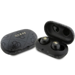 Słuchawki douszne Guess Bluetooth 4G Metal TWS ENC + stacja dokująca, czarny/black