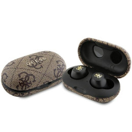 Słuchawki douszne Guess Bluetooth 4G Metal TWS ENC + stacja dokująca, brązowy/brown