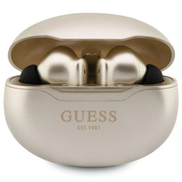Słuchawki douszne Guess Bluetooth Classic EST Logo TWS + stacja dokująca, złote