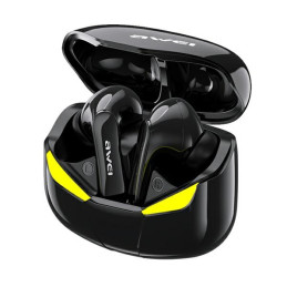 Słuchawki AWEI Bluetooth 5.0 T35 TWS + stacja dokująca gamingowe czarny