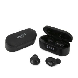 Słuchawki doszune Guess  Bluetooth TWS + stacja dokująca, czarne