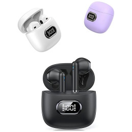Słuchawki Bluetooth USAMS 5.3 TWS IA IIseries bezprzewodowe purpurowe