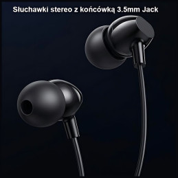 Słuchawki stereo USAMS EP-47 3.5mmczarny/black 1,2m HSEP4701 (US-SJ594)