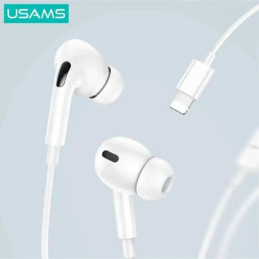 Słuchawki stereo USAMS EP-41 MAX lightning biały