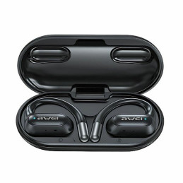Sportowe słuchawki Bluetooth 5.4 AWEI OWS T93 + stacja dokująca, czarny