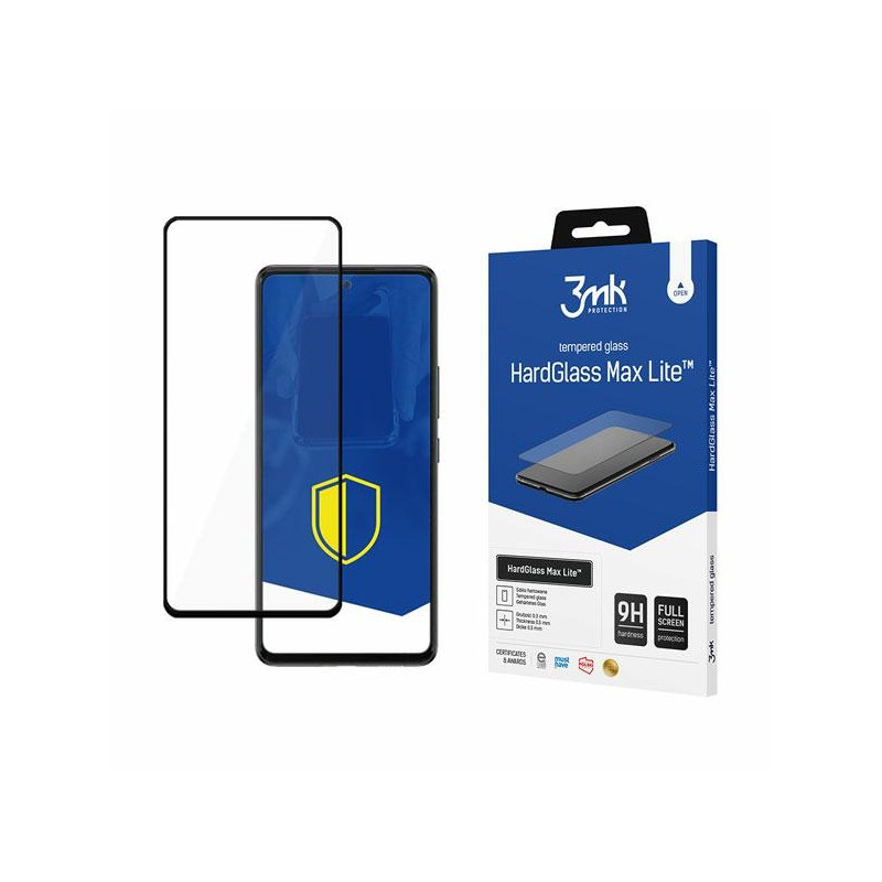Szkło hartowane 3MK HardGlass Max Lite do Galaxy A53 5G, czarna ramka