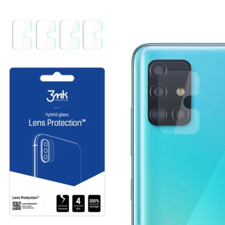 Szkło na obiektyw aparatu 3mk Lens Protection do Samsung Galaxy A51, 4szt