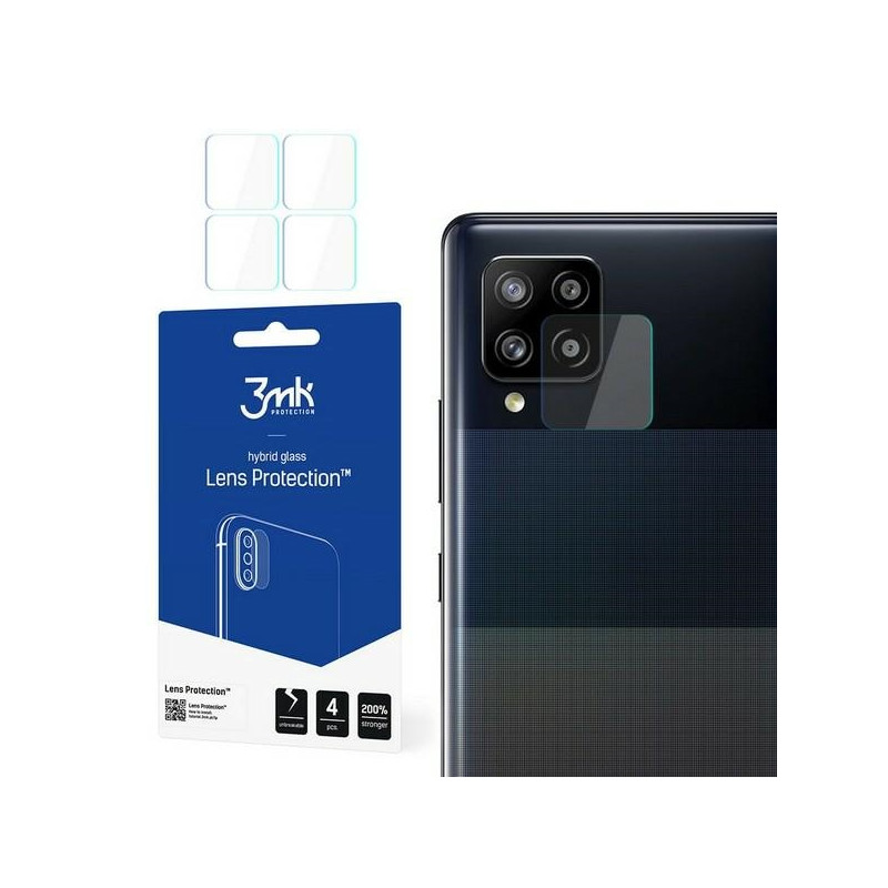 Szkło na obiektyw aparatu 3mk Lens Protection do Samsung Galaxy A42 5G, 4szt