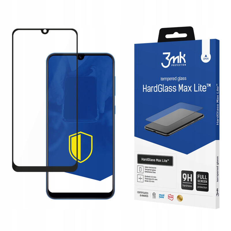 Szkło hartowane 3MK HardGlass Max Lite do Galaxy A40, czarna ramka