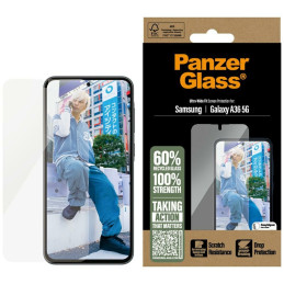 Szkło hartowane na cały ekran PanzerGlass Ultra-Wide Fit do Samsung Galaxy A36 5G, przezroczyste