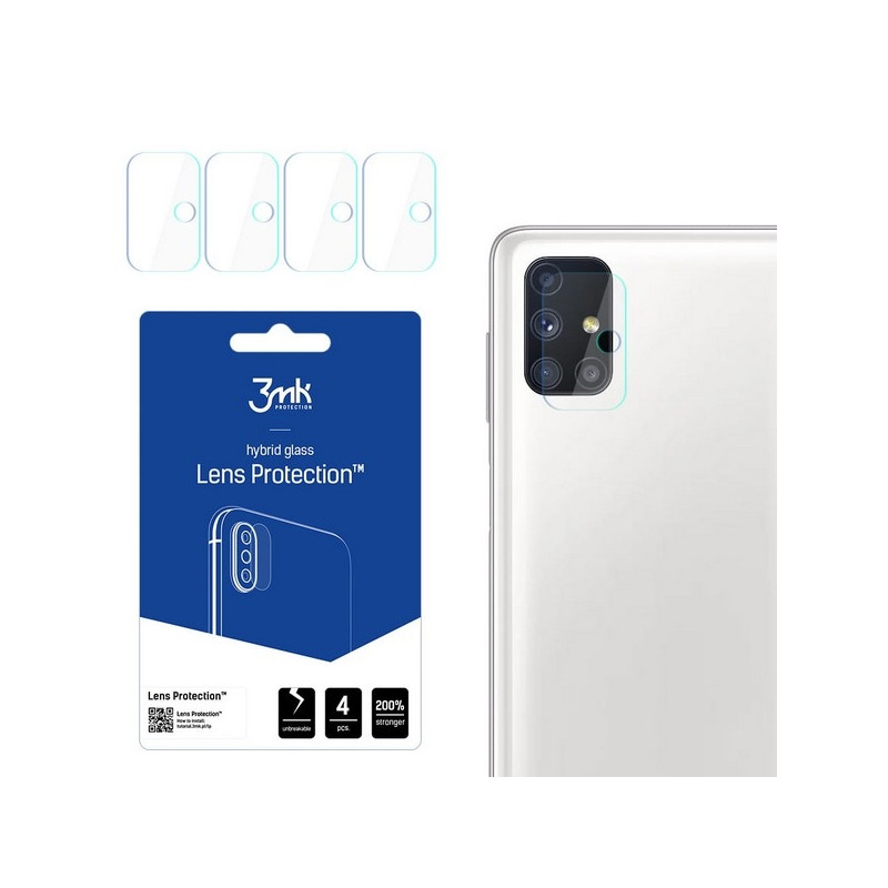 Szkło na obiektyw aparatu 3mk Lens Protection do Samsung Galaxy M51, 4szt
