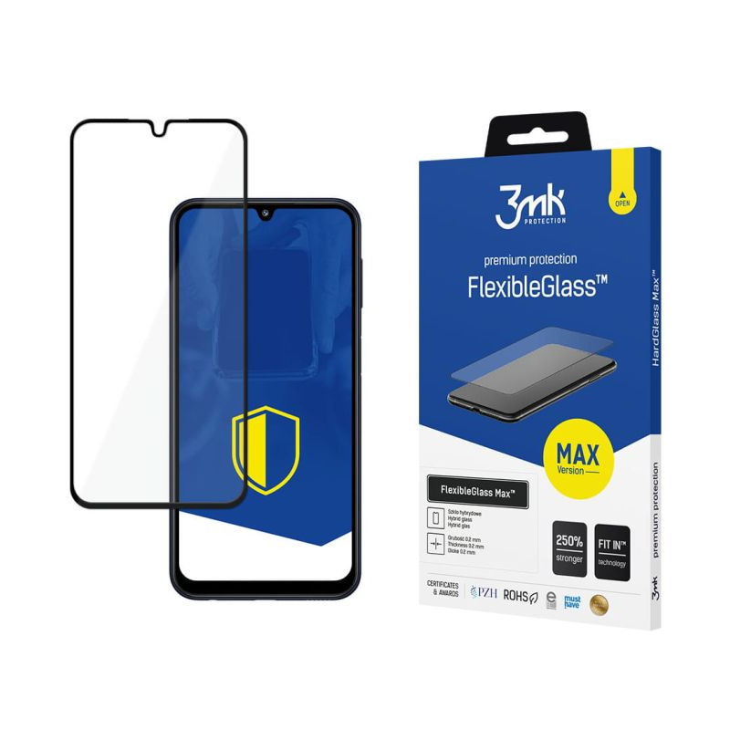 Szkło Hybrydowe 3MK FlexibleGlass Max do Galaxy M34 5G, czarna ramka