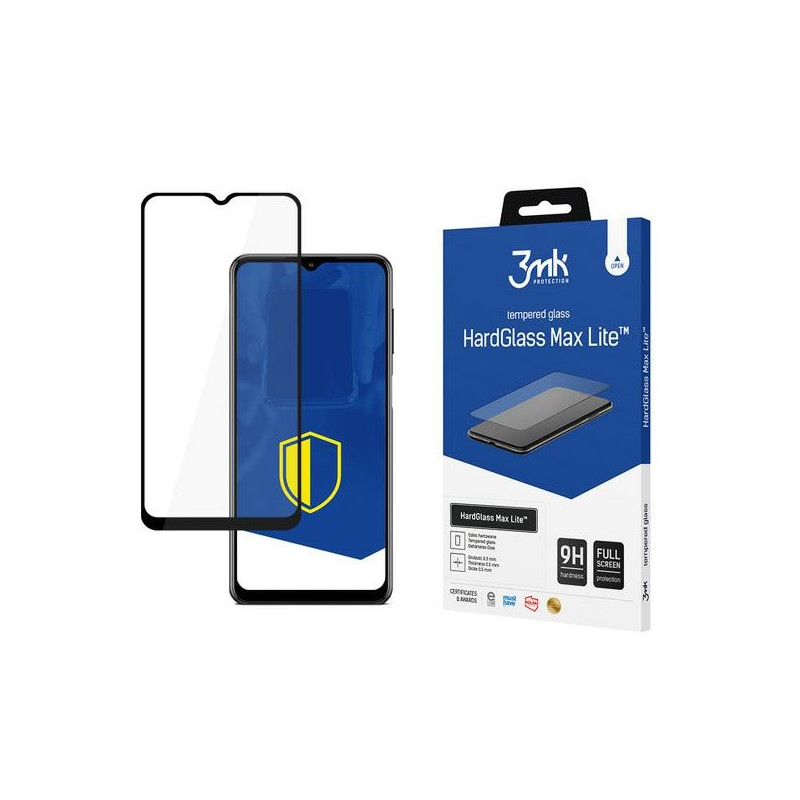Szkło hartowane 3MK HardGlass Max Lite do Galaxy M12, czarny/black
