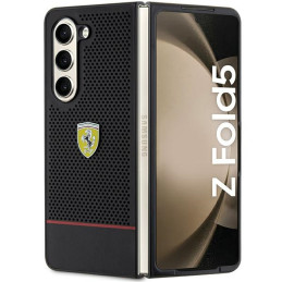 Etui Ferrari Perforated Line do Galaxy Z Fold5, czarne