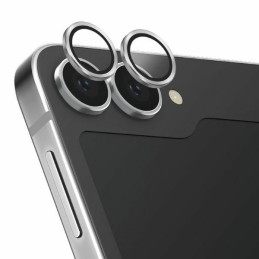 Szkło na obiektyw aparatu UNIQ Optix Aluminium Camera Lens Protector do Galaxy Z Flip6, sterling silver